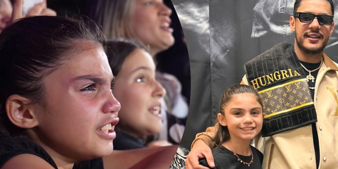 Emoção de fã mirim chama atenção de Hungria durante show e momento viraliza nas redes sociais