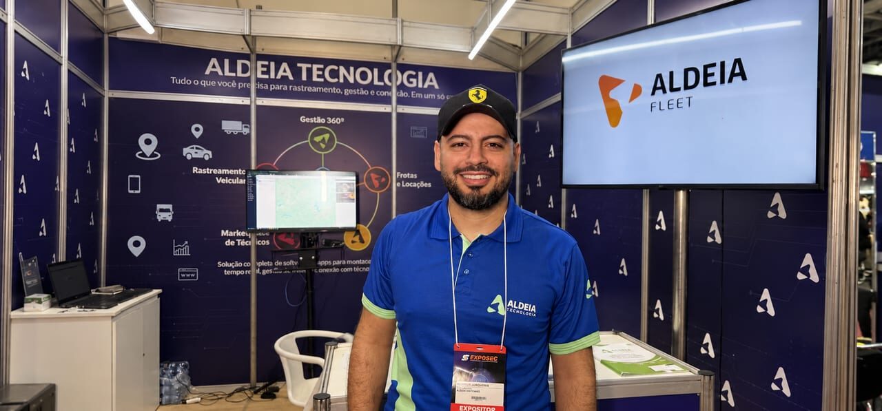 Aldeia Tecnologia apresentou seu ecossistema de rastreamento veicular na Exposec 2026.